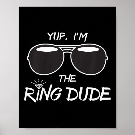 Yup Im Ring Typ - Funny Kids Ring Bearer Poster (Vorne)