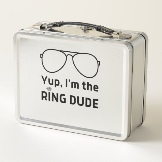 Yup Im Ring Typ lustige Jungs Metall Brotdose (Rückseite)