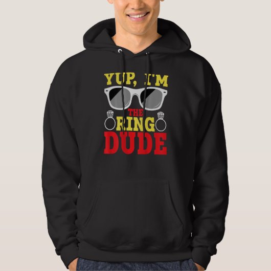 Yup I'm The Ring Dude BACKPRINT Ring Bearer Hoodie (Vorderseite)