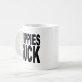 Yuppies sind zum Kotzen Kaffeetasse (Vorderseite Links)