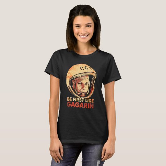 Yuri Gagarin Cosmonaut Astronaut Space First Sovie T-Shirt (Vorne ganz)