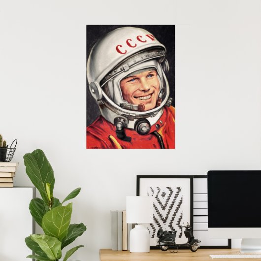 Yuri Gagarin Poster (Heimbüro)