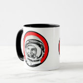 Yuri Gagarin - sowjetischer Held u. Kosmonaut Tasse (Vorderseite Links)