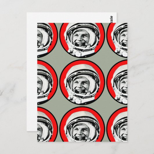 Yuri Gagarin, sowjetischer Held und Kosmonaut Postkarte (Vorne/Hinten)