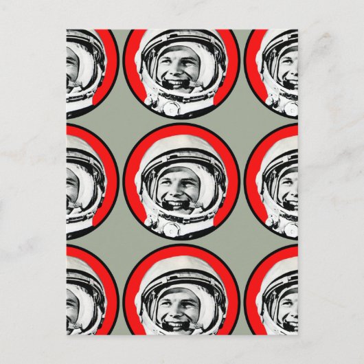 Yuri Gagarin, sowjetischer Held und Kosmonaut Postkarte (Vorderseite)