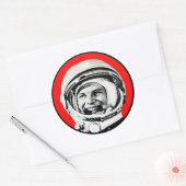 Yuri Gagarin, sowjetischer Held und Kosmonaut Runder Aufkleber (Umschlag)