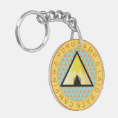 Yuru Camp Abzeichen - Logokombination für das hint Schlüsselanhänger (Vorderseite links)