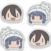 Yuru Camp Rin Set Aufkleber (Vorderseite)