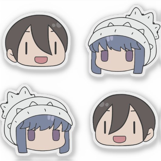 Yuru Camp Rin Set Aufkleber (Vorderseite)