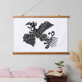 Yusoku Phoenix Wandteppich Mit Holzrahmen (Schlafzimmer)
