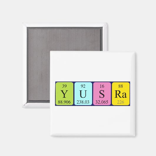 Yusra Periodenmagnet Magnet (Vorderseite/Rückseite)