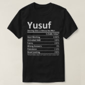YUSUF Nutrition Funny Birthday Personalisiert Name T-Shirt (Design vorne)