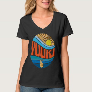 Yuuki Vintage Sonnenuntergang Yuuki Groovy Tie Dye T-Shirt