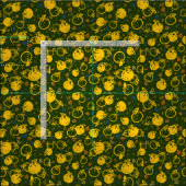 Yuzu-Muster (Olive Green)| Japanischer Fallstil Stoff (Kachel)