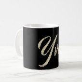 Yves Name whitegold Tasse Teetasse Kaffeetasse (Vorderseite Links)