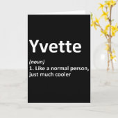 Yvette Definition Personalized Name Funny Birthday Karte (Gelbe Blume)