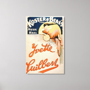 'Yvette Guilbert (c.1869-1944) at Koster and Bial' Leinwanddruck