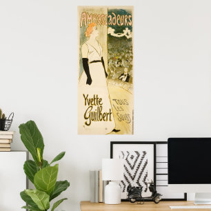 Yvette Guilbert von Theophile Alexandre Steinlen Poster