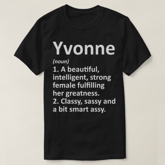 YVONNE Definition Personalisiert Name Funny Christ T-Shirt (Design vorne)