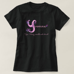 Yvonne Girls Name und Bedeutung Y monogram Shirt