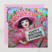 YVONNE ~ Königin der Blüte ~ Flachkarte (Vorne/Hinten)