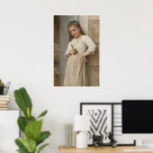 Yvonne on Doorstep William-Adolphe Bouguereau Poster (Heimbüro)