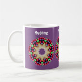 YVONNE ~ Personalisierter Ostercreme-Muster-Kaffee Kaffeetasse (Links)