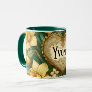 YVONNE ~ Tasse personalisiert ~ Daffodien ~