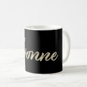 Yvonne white gold Handwriting Tasse Kaffeetasse (VorderseiteRechts)