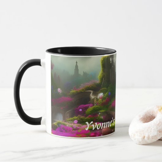 Yvonnes Morning Tee Personalisiert anpassbar Tasse (Mit Donut)