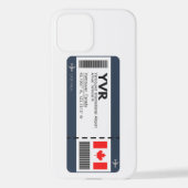 YVR Vancouver Boarding Pass - Kanada Ticket iPhone Hülle (Rückseite)