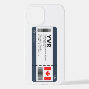 YVR Vancouver Boarding Pass - Kanada Ticket iPhone 12 Hülle