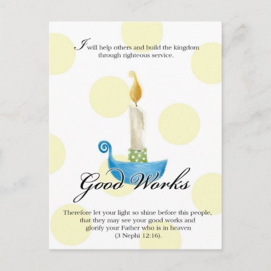 YW Value Card - Gute Arbeiten Postkarte (Vorderseite)