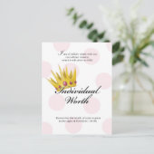 YW Value Card - Individuelle Wertkarte Postkarte (Stehend Vorderseite)