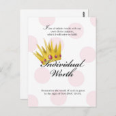 YW Value Card - Individuelle Wertkarte Postkarte (Vorne/Hinten)