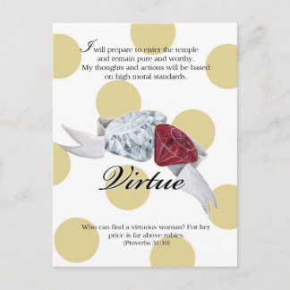 YW Value Card - VIRTUE Postkarte