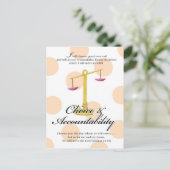 YW Value Card - Wahl und Rechenschaftspflicht Postkarte (Stehend Vorderseite)