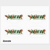 YWNMWR-Messe haJng3. Kod3 Ovaler Aufkleber (Blatt)