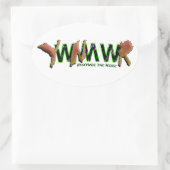 YWNMWR-Messe haJng3. Kod3 Ovaler Aufkleber (Tasche)