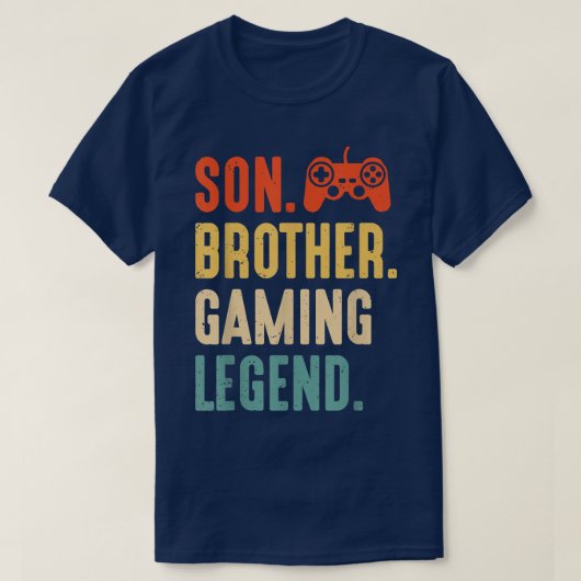 Yy5V Retro Video Game Legend Gaming Lover Brother  T-Shirt (Design vorne)