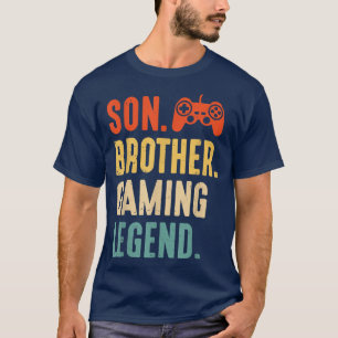 Yy5V Retro Video Game Legend Gaming Lover Brother T-Shirt
