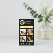 YYTube Yellow Influencer Vlogger Creator QR Code Visitenkarte (Stehend Vorderseite)