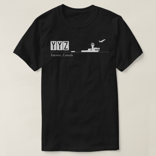 YYZ Airport Code für Toronto Kanada T-Shirt (Design vorne)