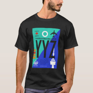 Yyz Airport Code Gepäckmarke Toronto Kanada T-Shirt