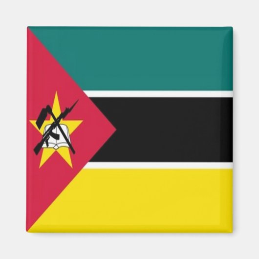 Z001 MOSAMBIK, FLAG, Afrika, Kühlschrank Magnet (Vorne)