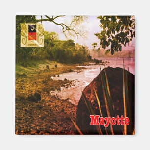 Z003 MAYOTTE, Strand, Afrika, Kühlschrank Magnet