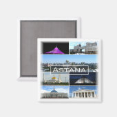 Z004 ASTANA-Mosaik, Kasachstan, Asien, Kühlschrank Magnet (Vorderseite/Rückseite)
