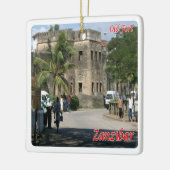 Z009 ZANZIBAR, Old Fort, Tansania, Afrika, Keramikornament (Links)