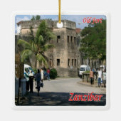 Z009 ZANZIBAR, Old Fort, Tansania, Afrika, Kühlsch Keramikornament (Rückseite)