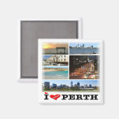 Z013 PERTH, Australien, Ozeanien, Kühlschrank Magnet (Vorderseite/Rückseite)